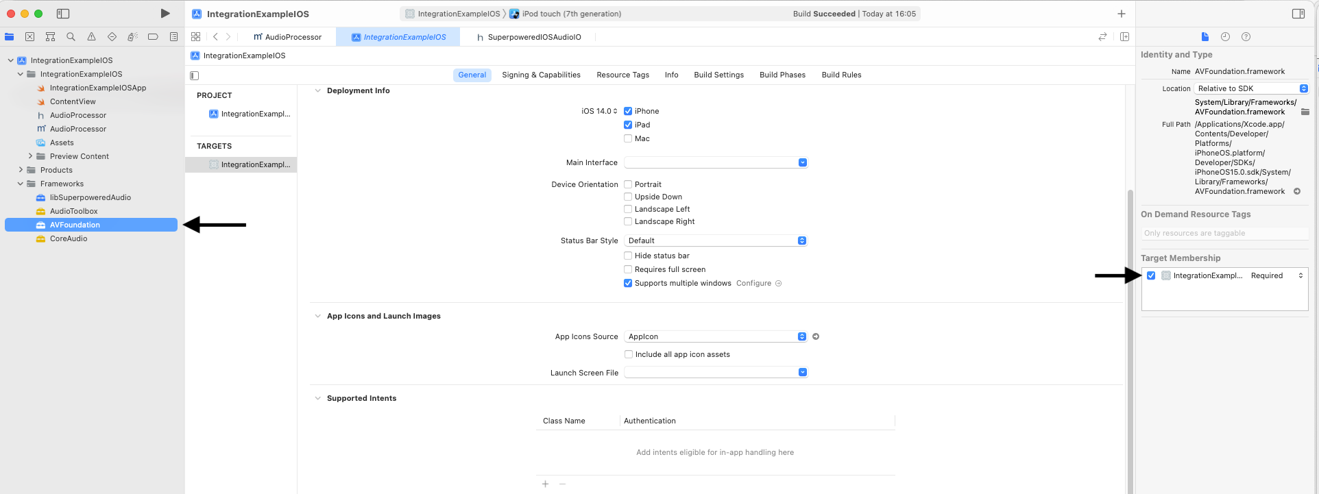 Adding frameworks step five